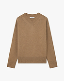 Maglione Scollo V Funes Donna - Nocciola
