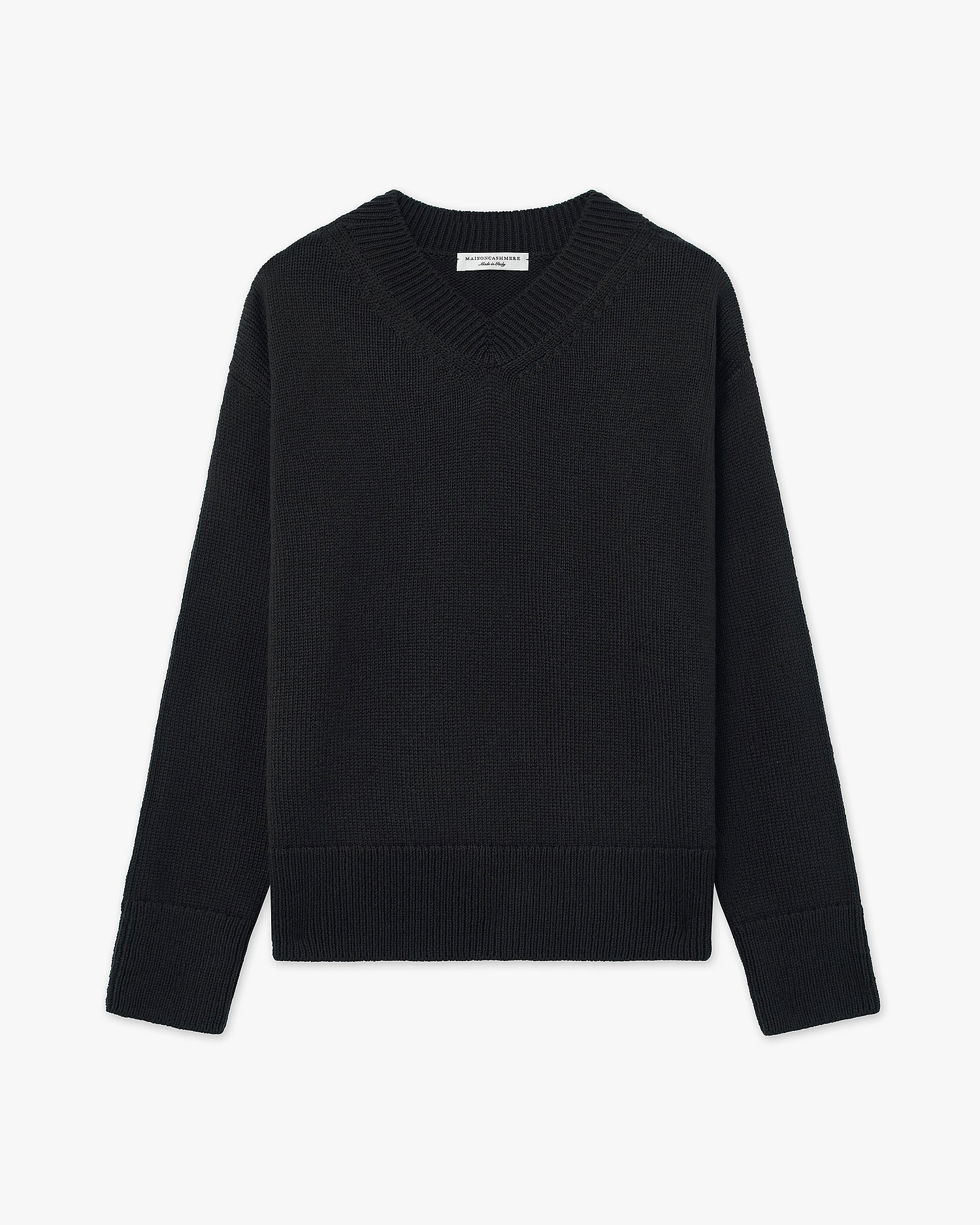 Women's Funes V-Neck Sweater - Black Merino