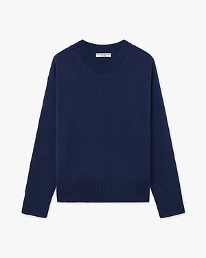 Maglione Scollo V Funes Donna - Blu