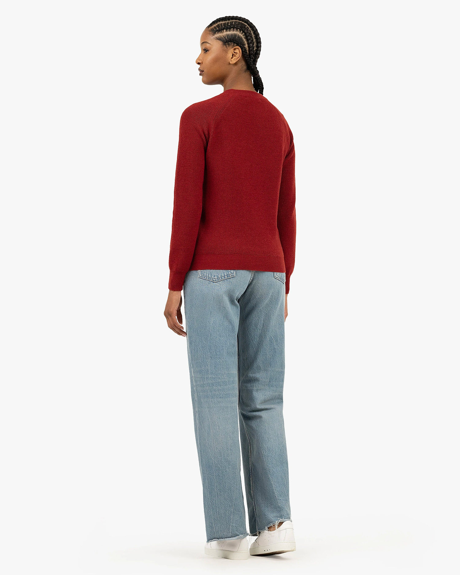 Women's Garisenda Crew Neck Sweater - Red Merino / Cashmere