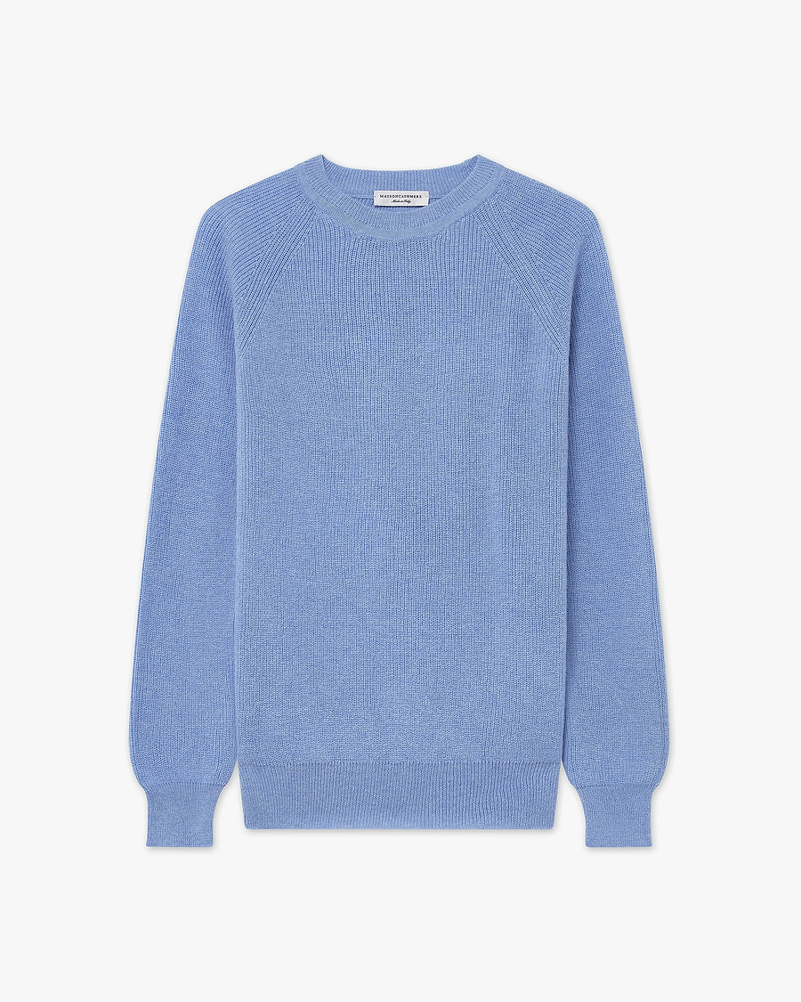 Women's Garisenda Crew Neck Sweater - Blue Merino / Cashmere