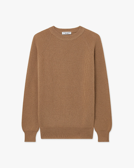Women's Garisenda Crew Neck Sweater - Camel Merino / Cashmere