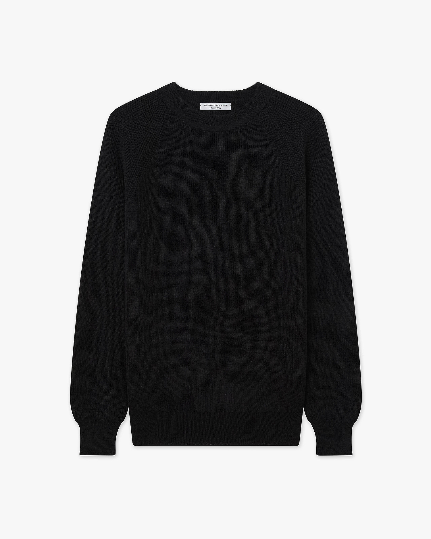 Women's Garisenda Crew Neck Sweater - Black Merino / Cashmere