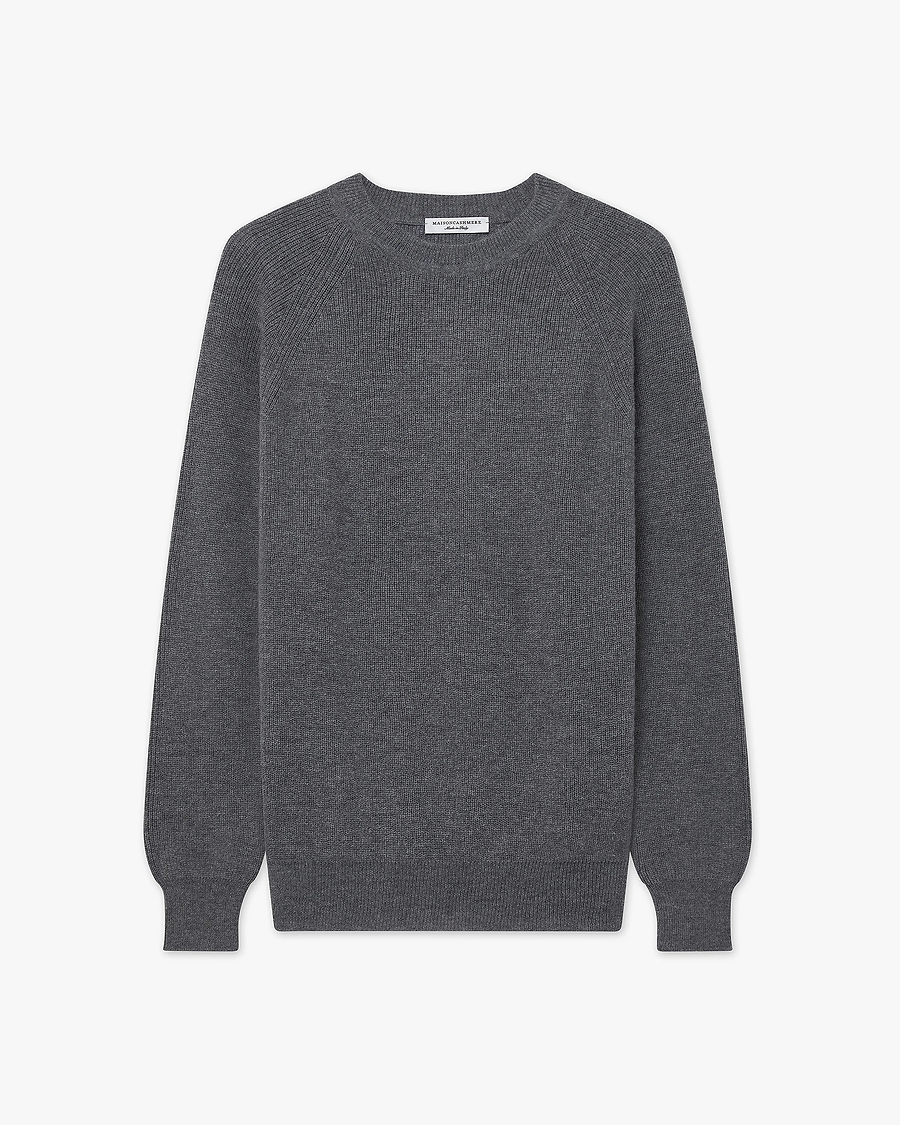 Women's Garisenda Crew Neck Sweater - Medium Grey Merino / Cashmere