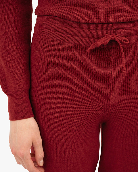 Women's Garisenda Joggers - Red Merino / Cashmere