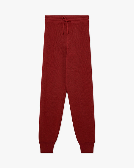 Women's Garisenda Joggers - Red Merino / Cashmere
