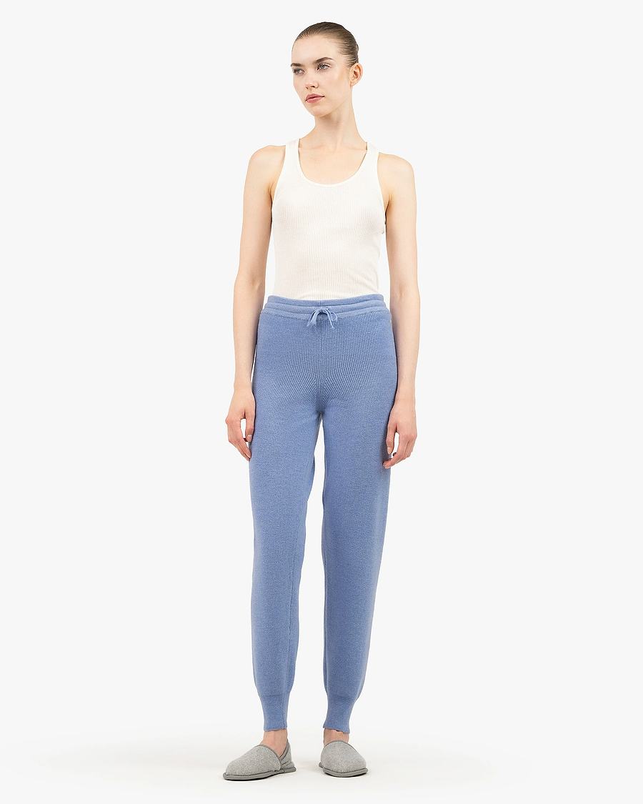 Women's Garisenda Joggers - Blue Merino / Cashmere