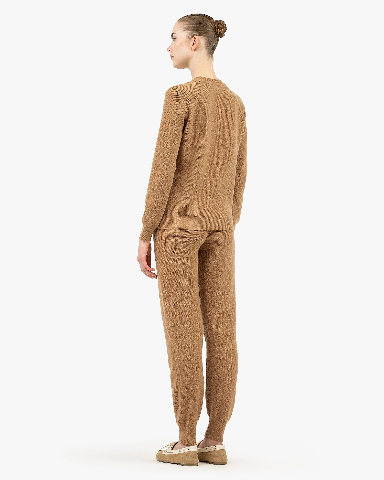 Women's Garisenda Joggers - Camel Merino / Cashmere