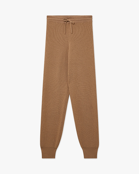 Women's Garisenda Joggers - Camel Merino / Cashmere