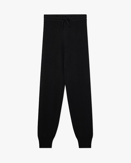 Women's Garisenda Joggers - Black Merino / Cashmere