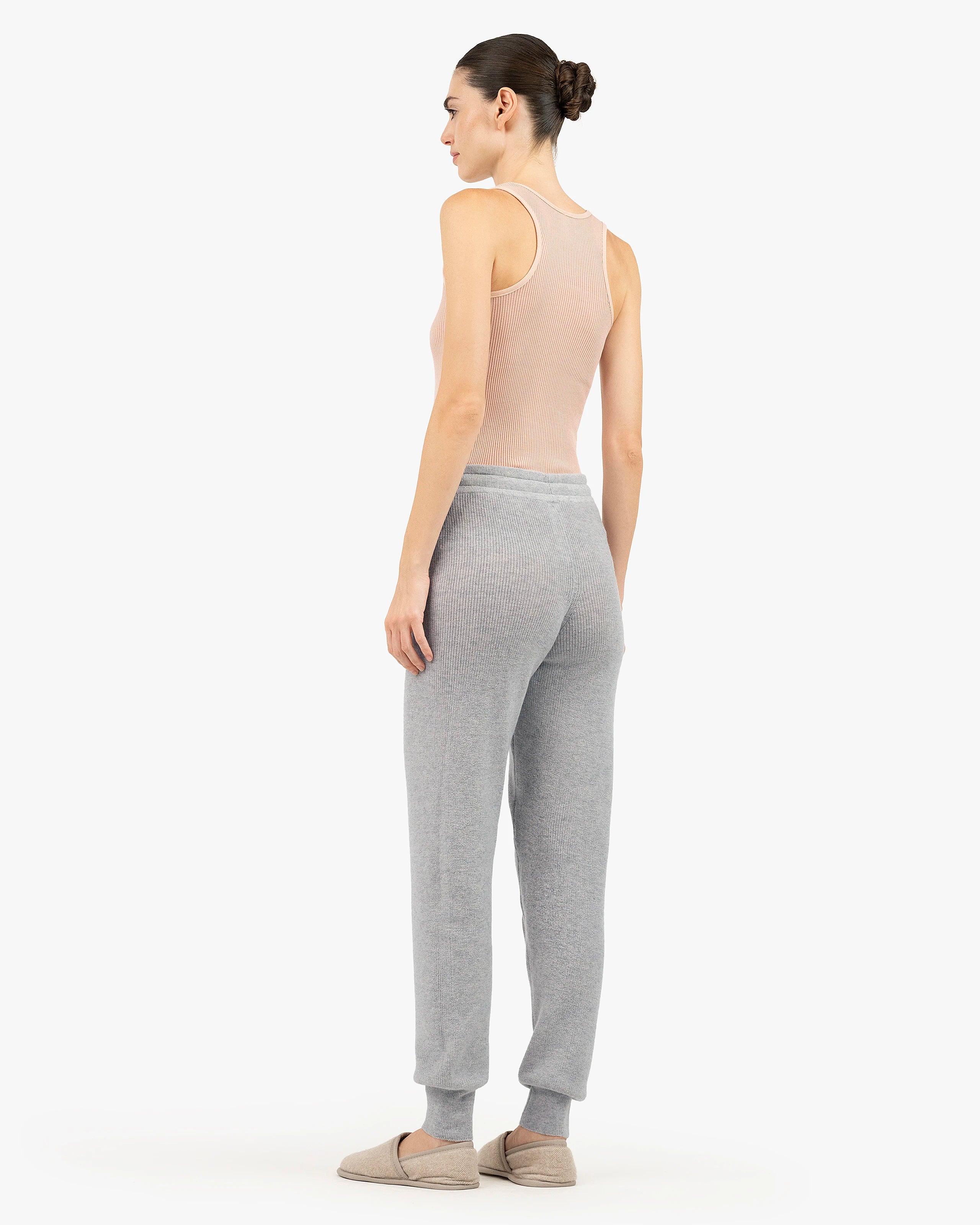 Women's Garisenda Joggers - Light Grey Merino / Cashmere
