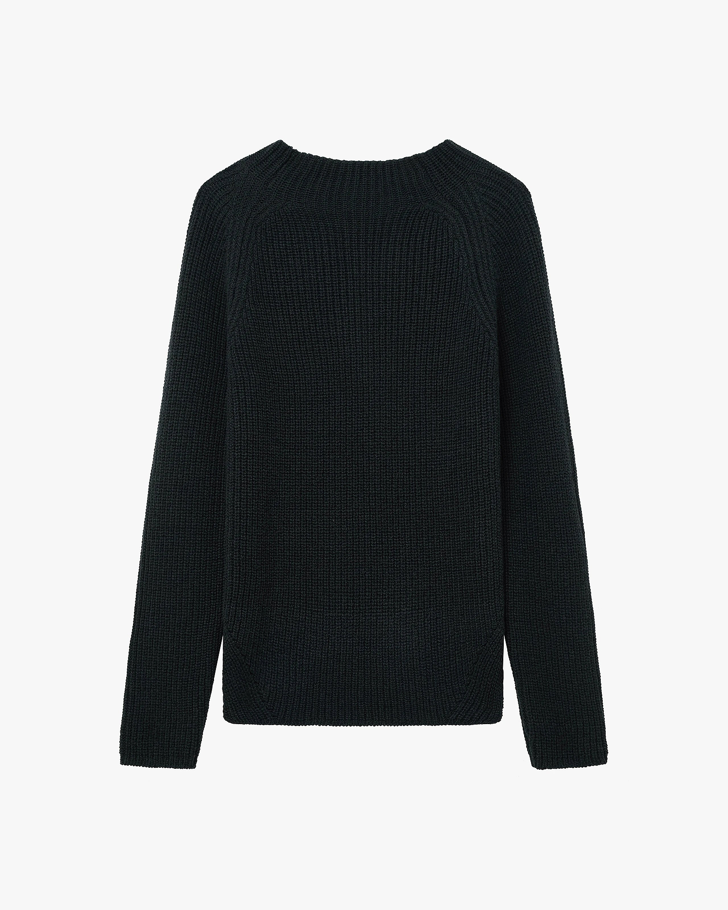 Garisenda Mock Neck Sweater - Black Merino / Cashmere