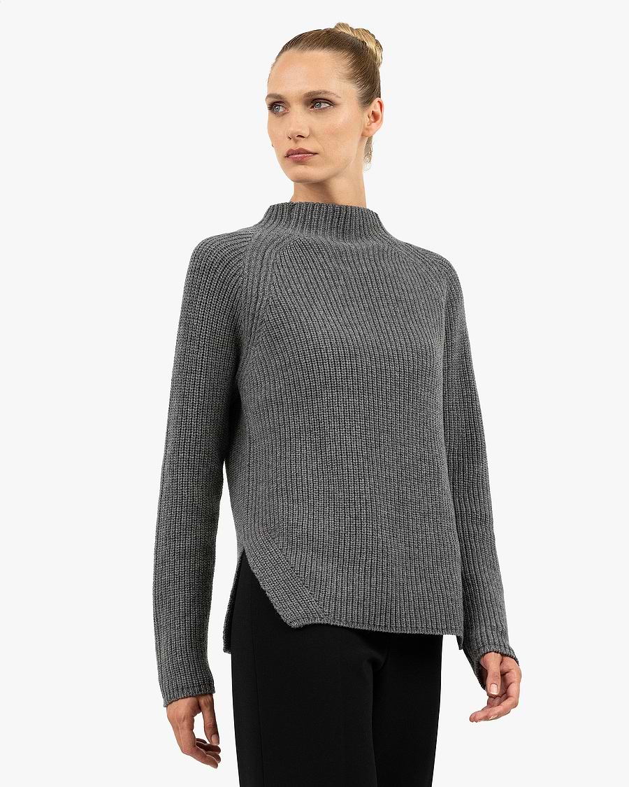 Pull femme jacquard en laine et cachemire Ecru Paris Pull femme jacquard en laine et cachemire Ecru Paris