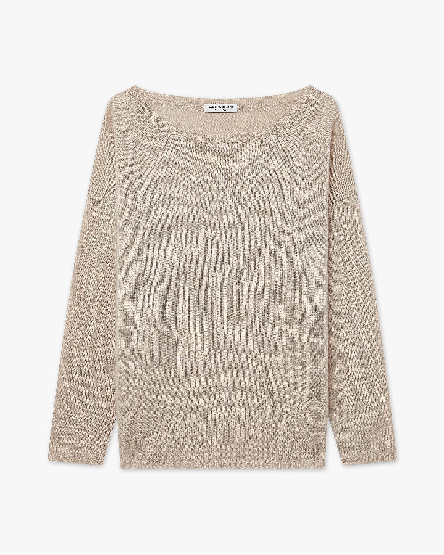 Lightness Boat Neck Sweater - Beige Cashmere
