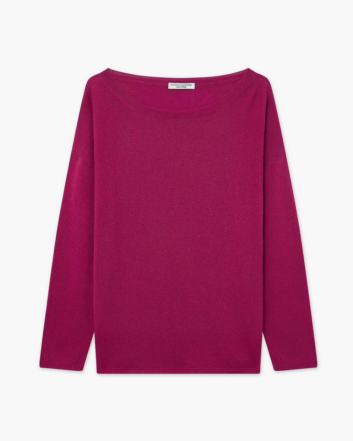 Lightness Boat Neck Sweater - Magenta Cashmere