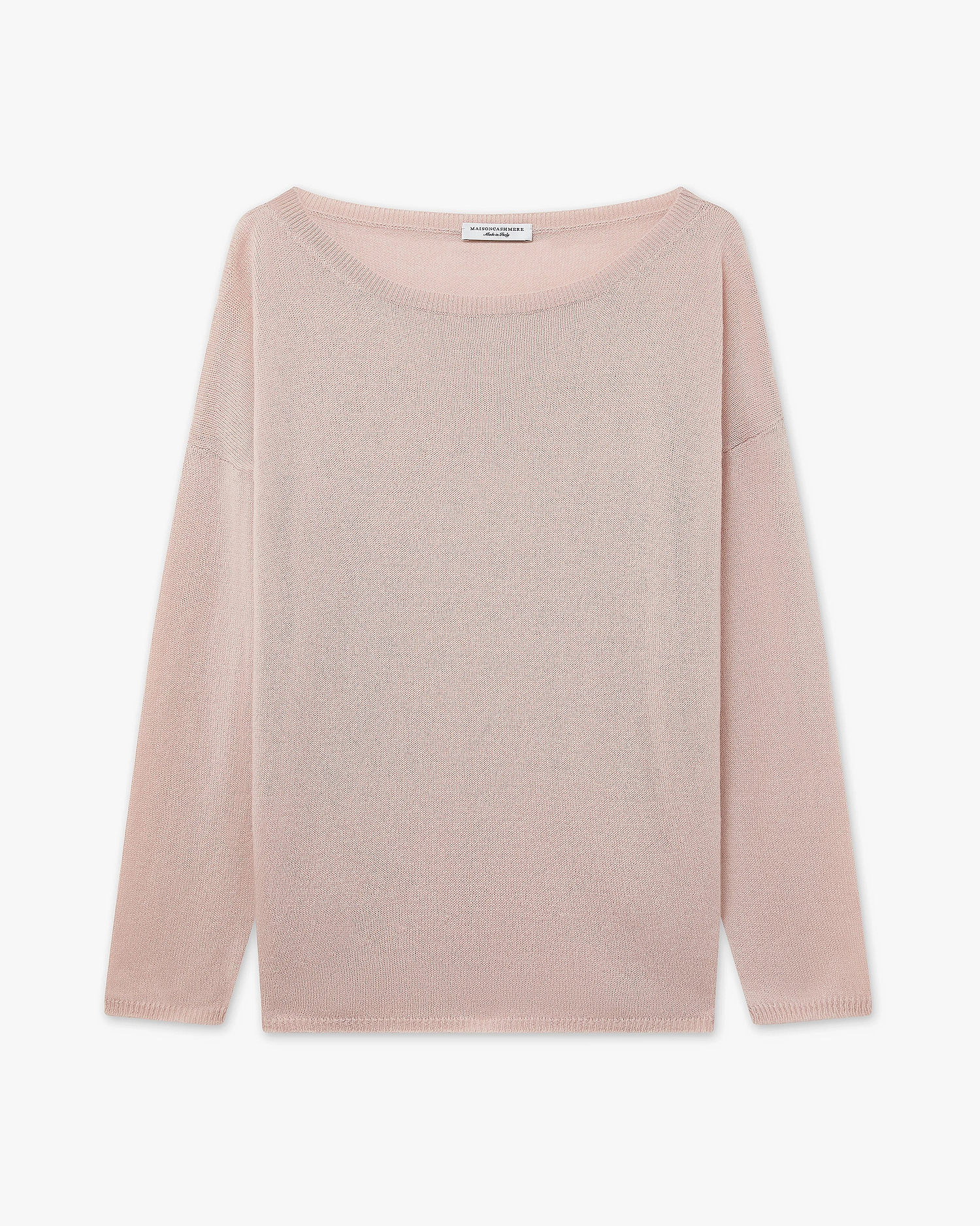 Lightness Boat Neck Sweater - Rose Cashmere