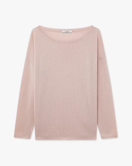 Lightness Boat Neck Sweater - Rose Cashmere