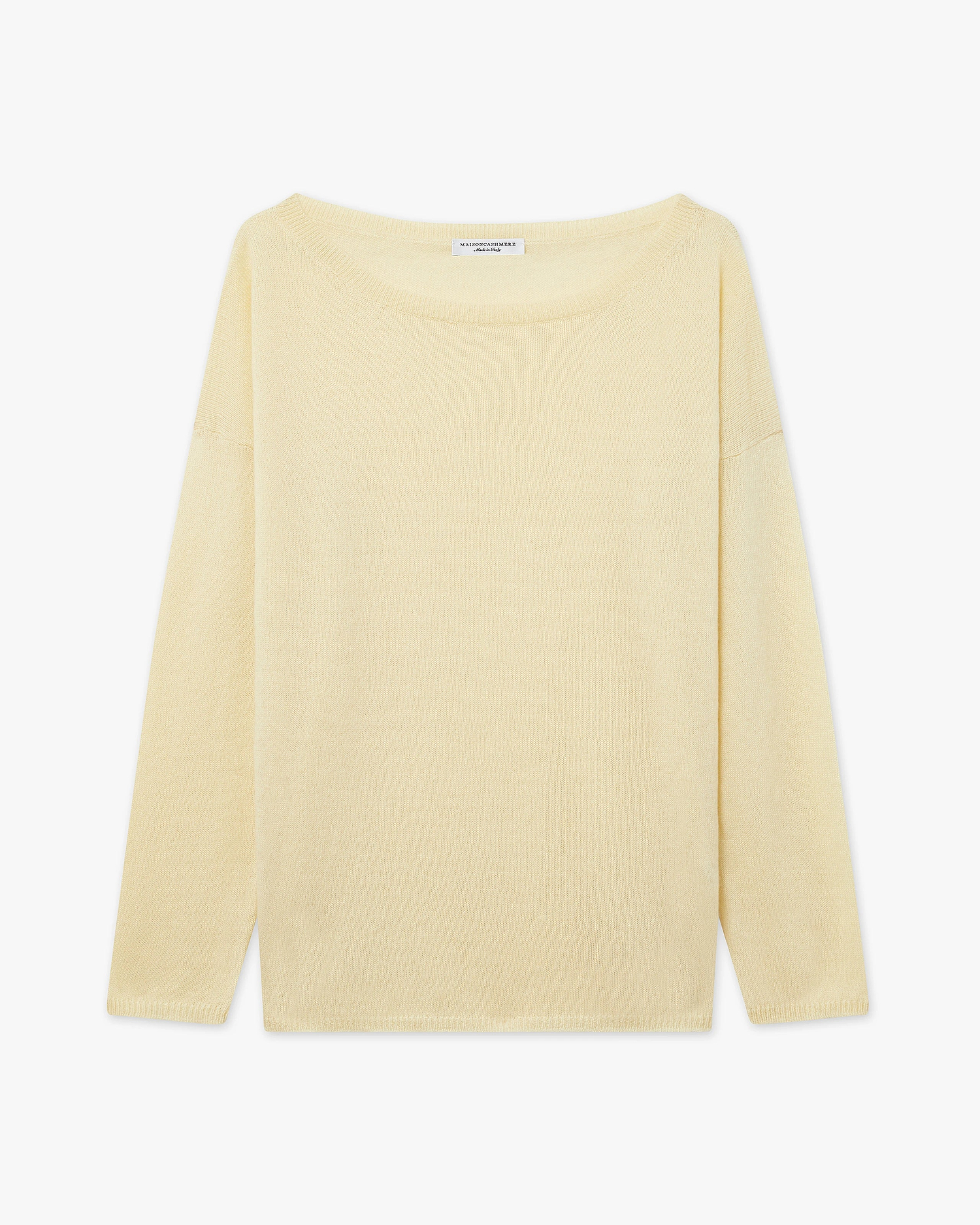 Lightness Boat Neck Sweater - Yellow Cashmere