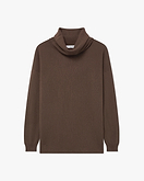 Lightness Wasserfallkragen Pullover - Braun