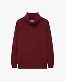 Lightness Wasserfallkragen Pullover - Bordeaux