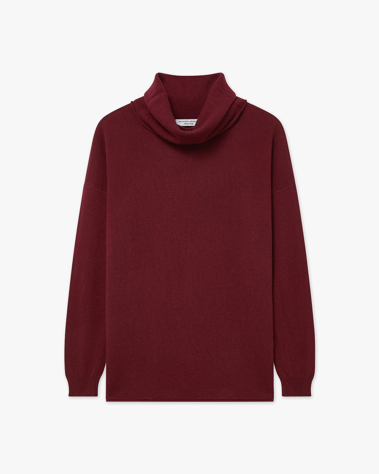 Lightness Cowl Neck Sweater - Bordeaux Cashmere
