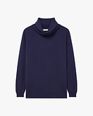 Lightness Wasserfallkragen Pullover - Blau