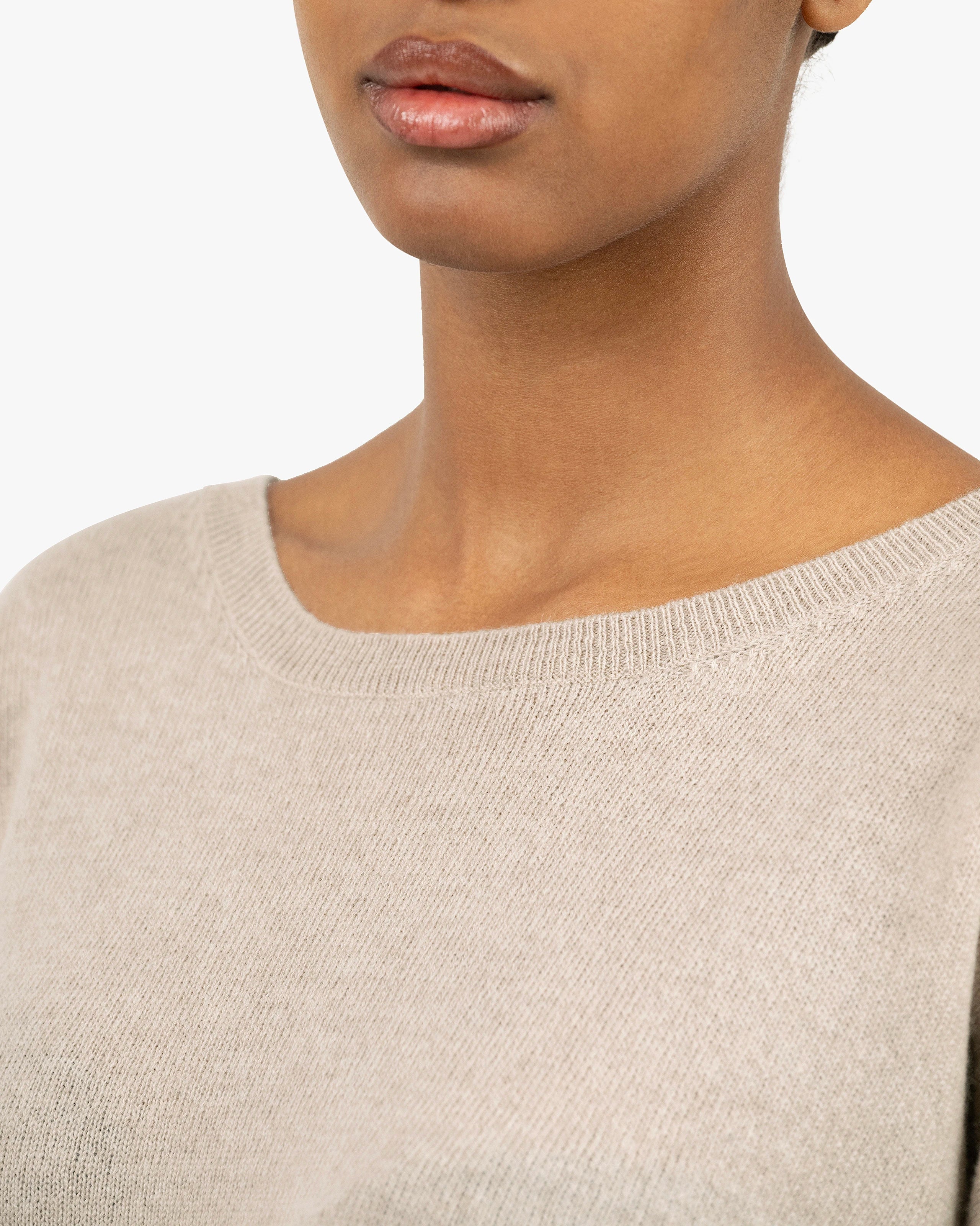 Lightness Crew Neck Sweater - Beige Cashmere