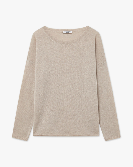 Lightness Crew Neck Sweater - Beige Cashmere