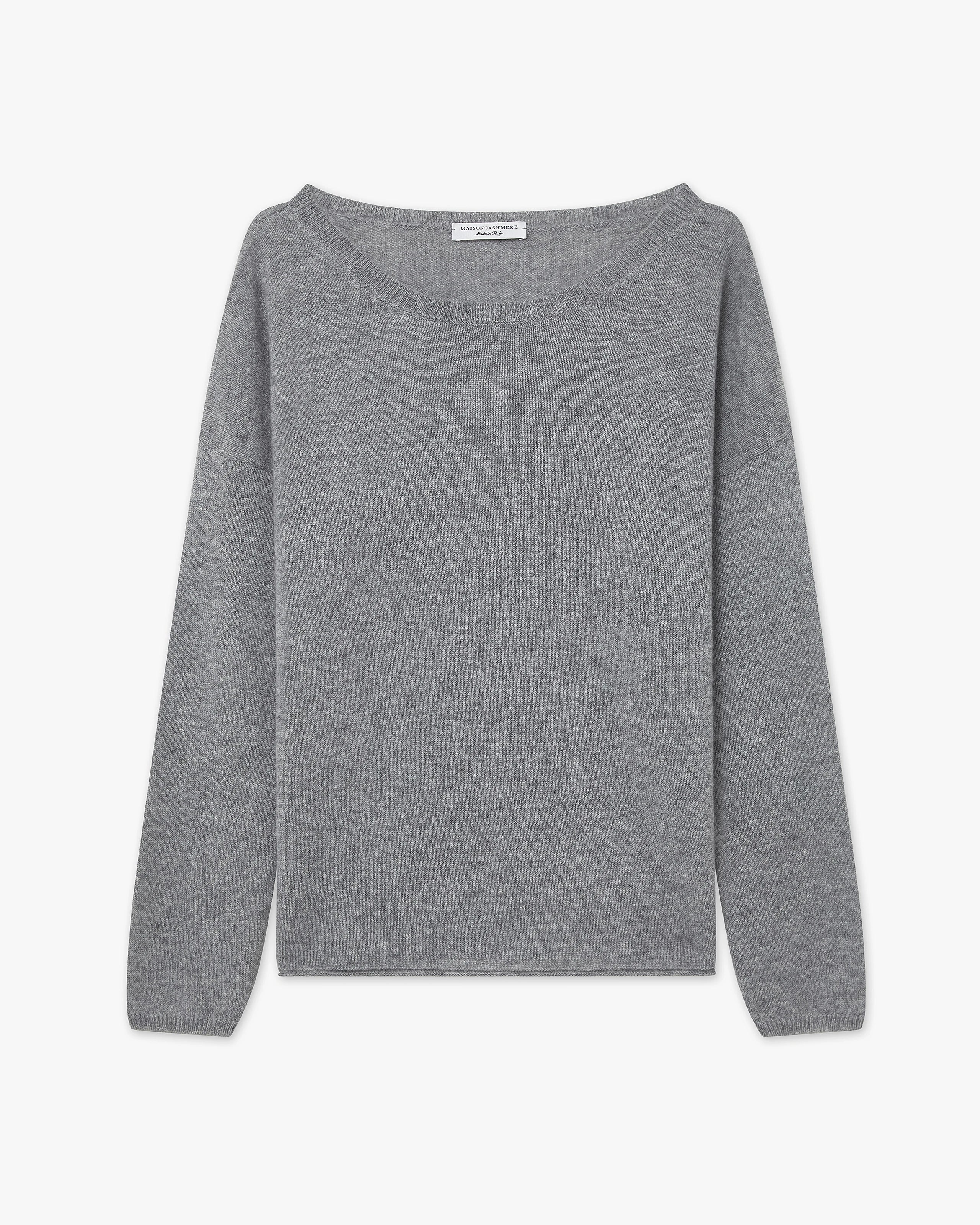 Lightness Crew Neck Sweater - Medium Grey Cashmere