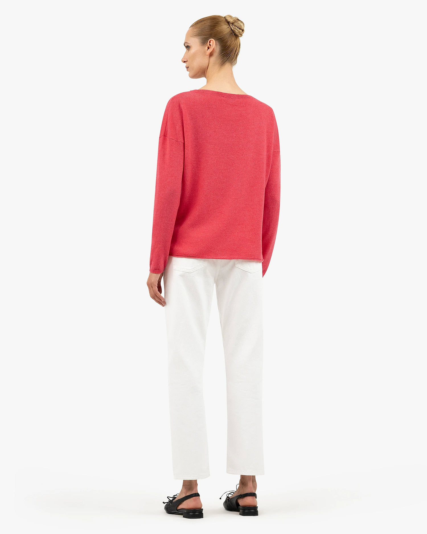 Lightness Crew Neck Sweater - Red Cashmere