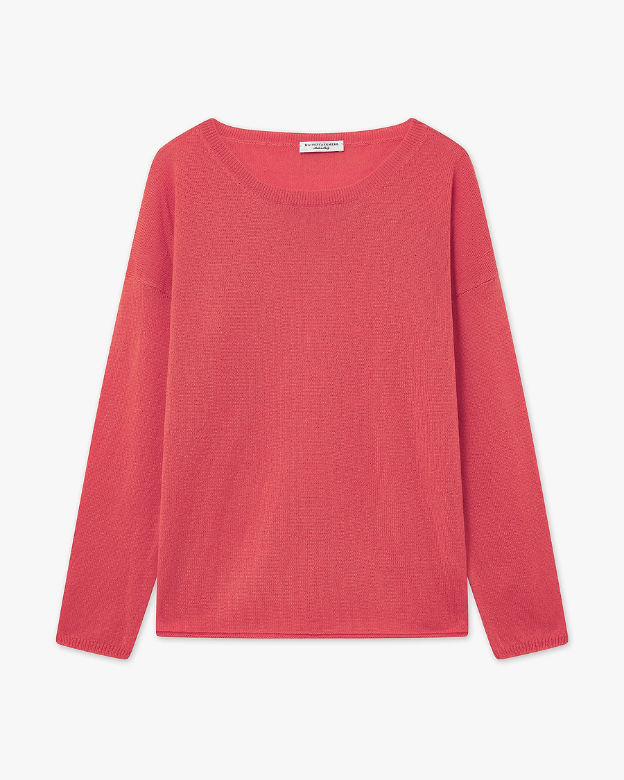 Lightness Crew Neck Sweater - Red Cashmere