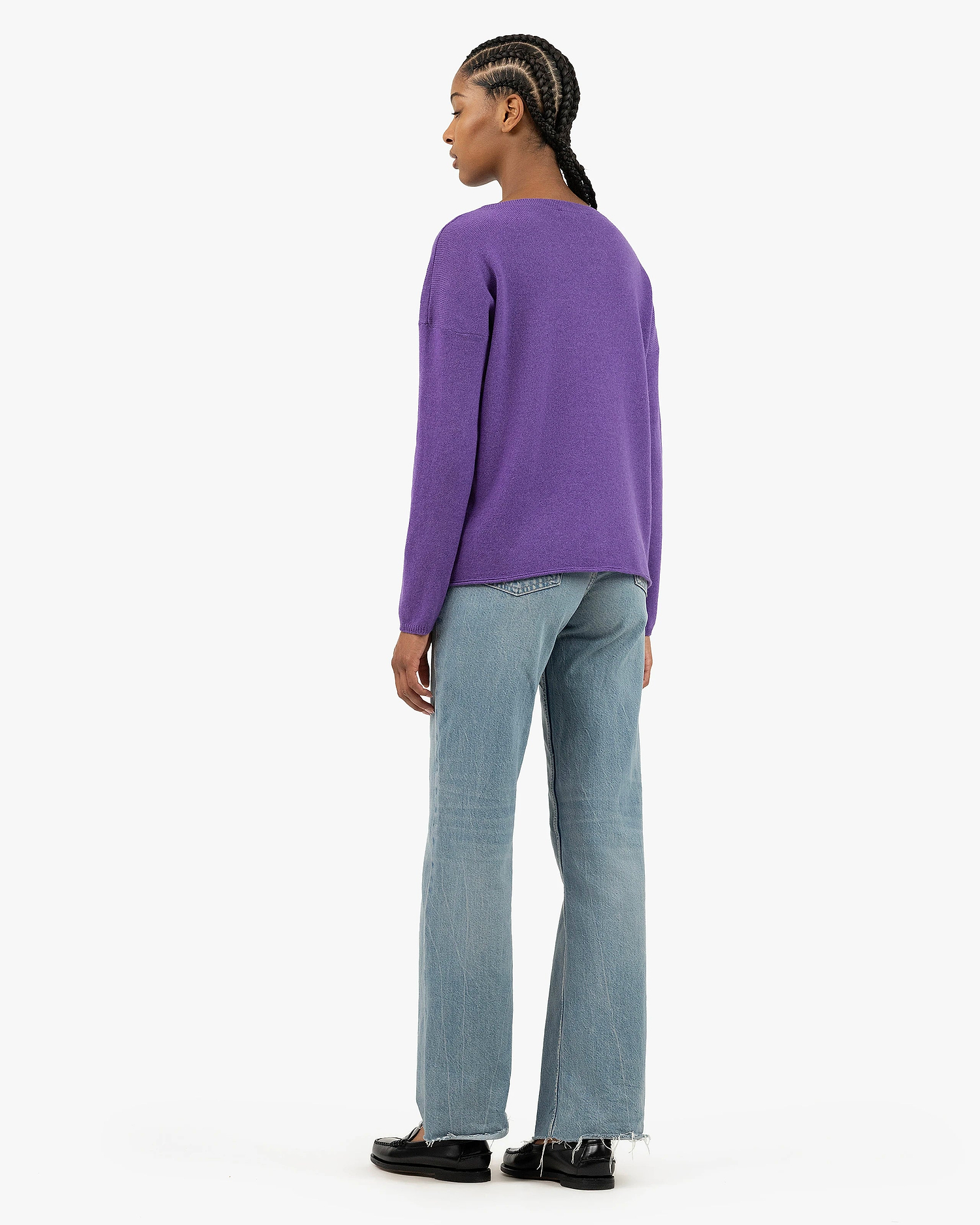 Lightness Crew Neck Sweater - Purple Cashmere