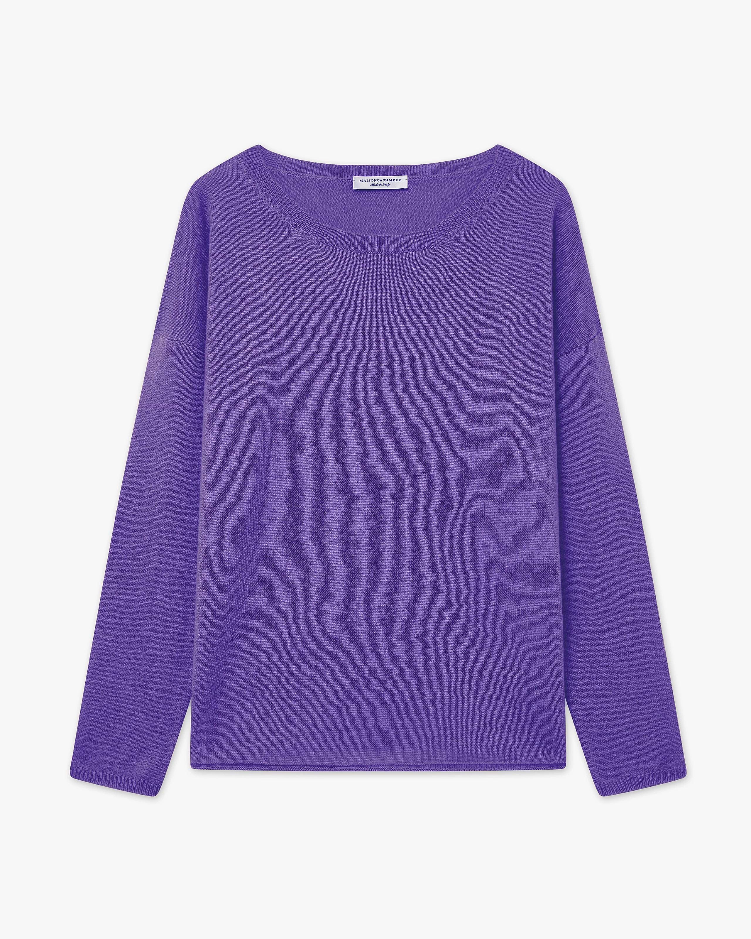 Pull Col Rond Femme LANDS' END CANVAS Violet, Taille XS (0/2), Neuf Avec étiquettes