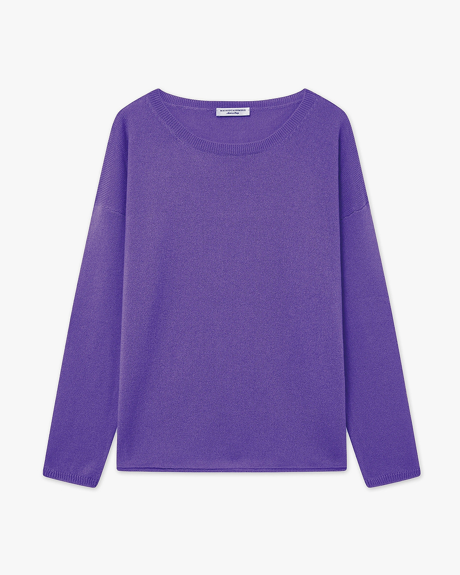 Lightness Crew Neck Sweater - Purple Cashmere