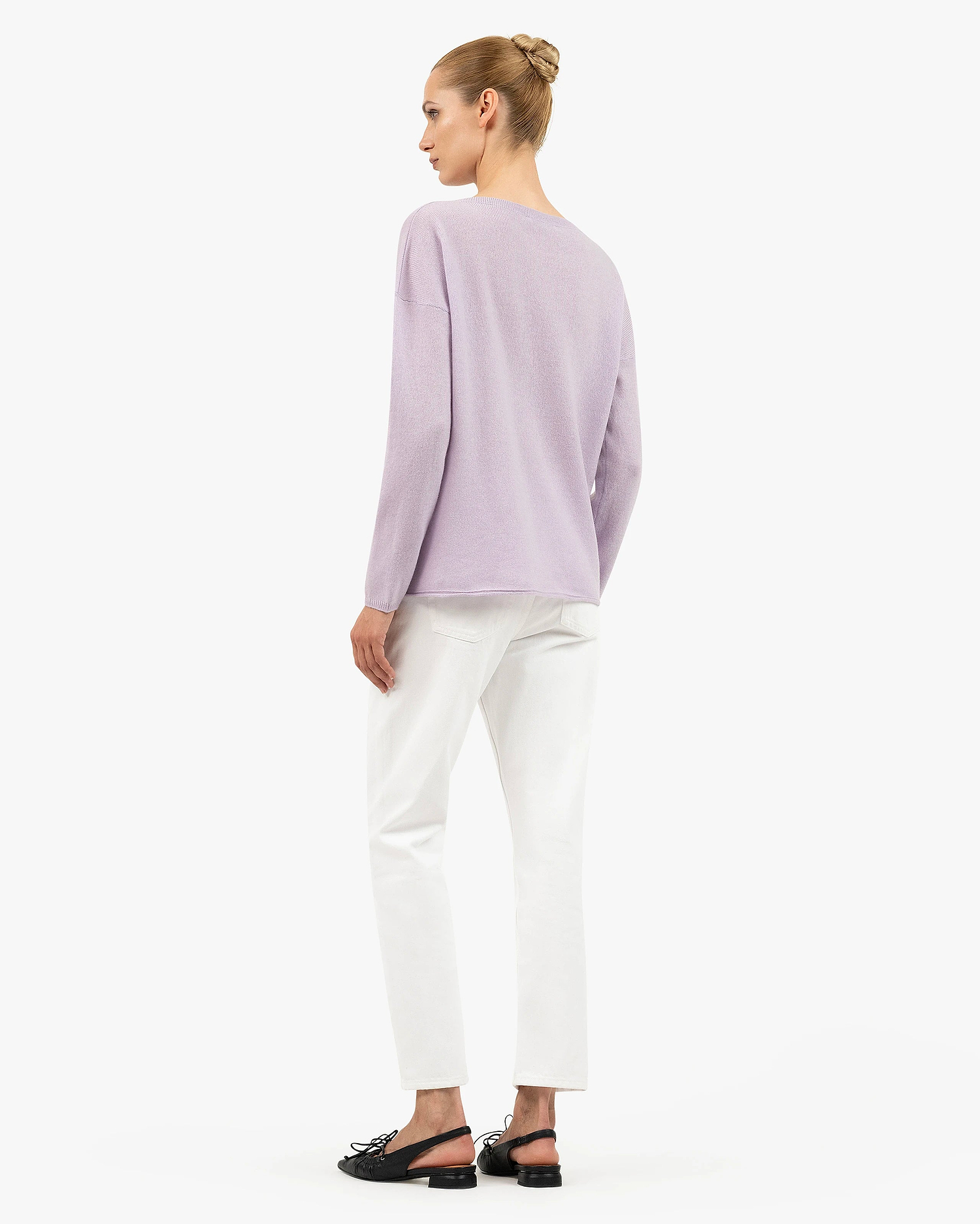 Lightness Crew Neck Sweater - Lilac Cashmere