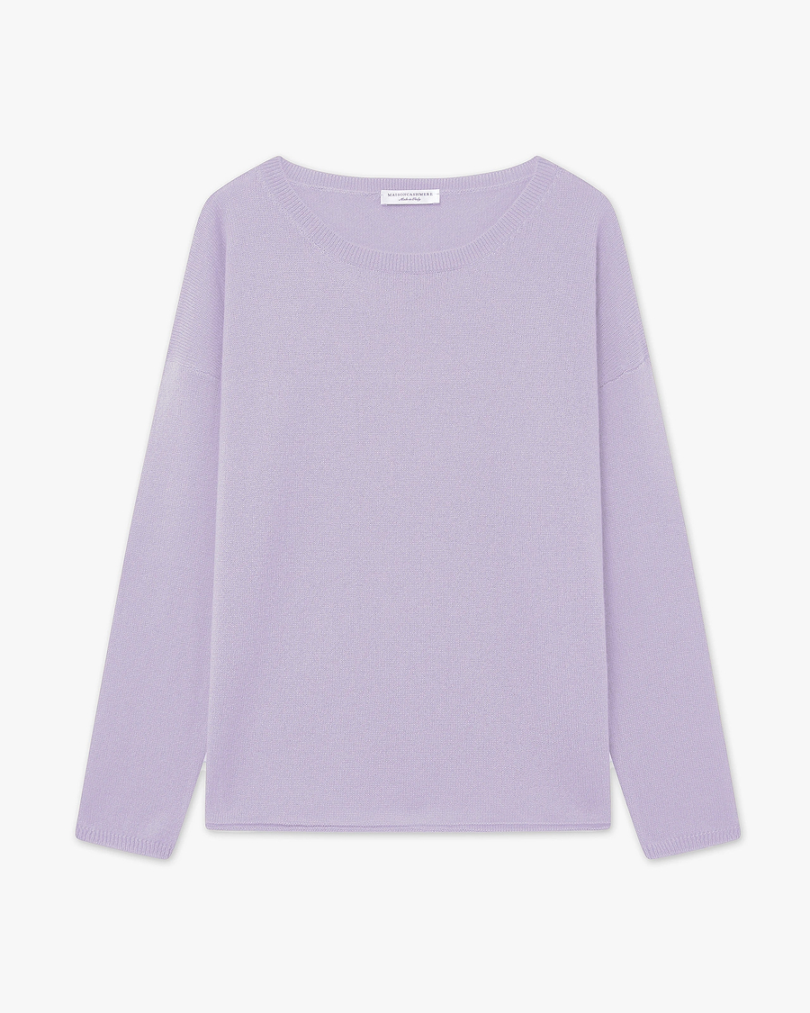 Lightness Crew Neck Sweater - Lilac Cashmere