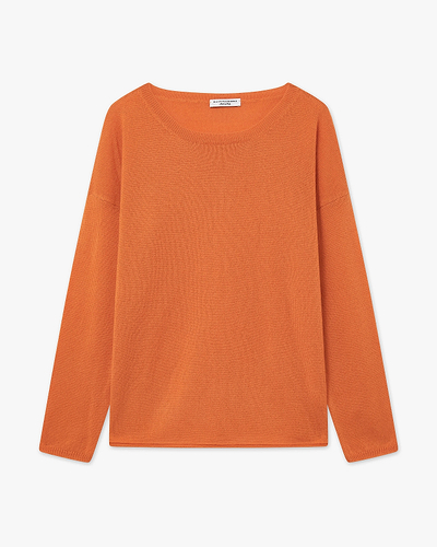Lightness Crew Neck Sweater - Orange Cashmere