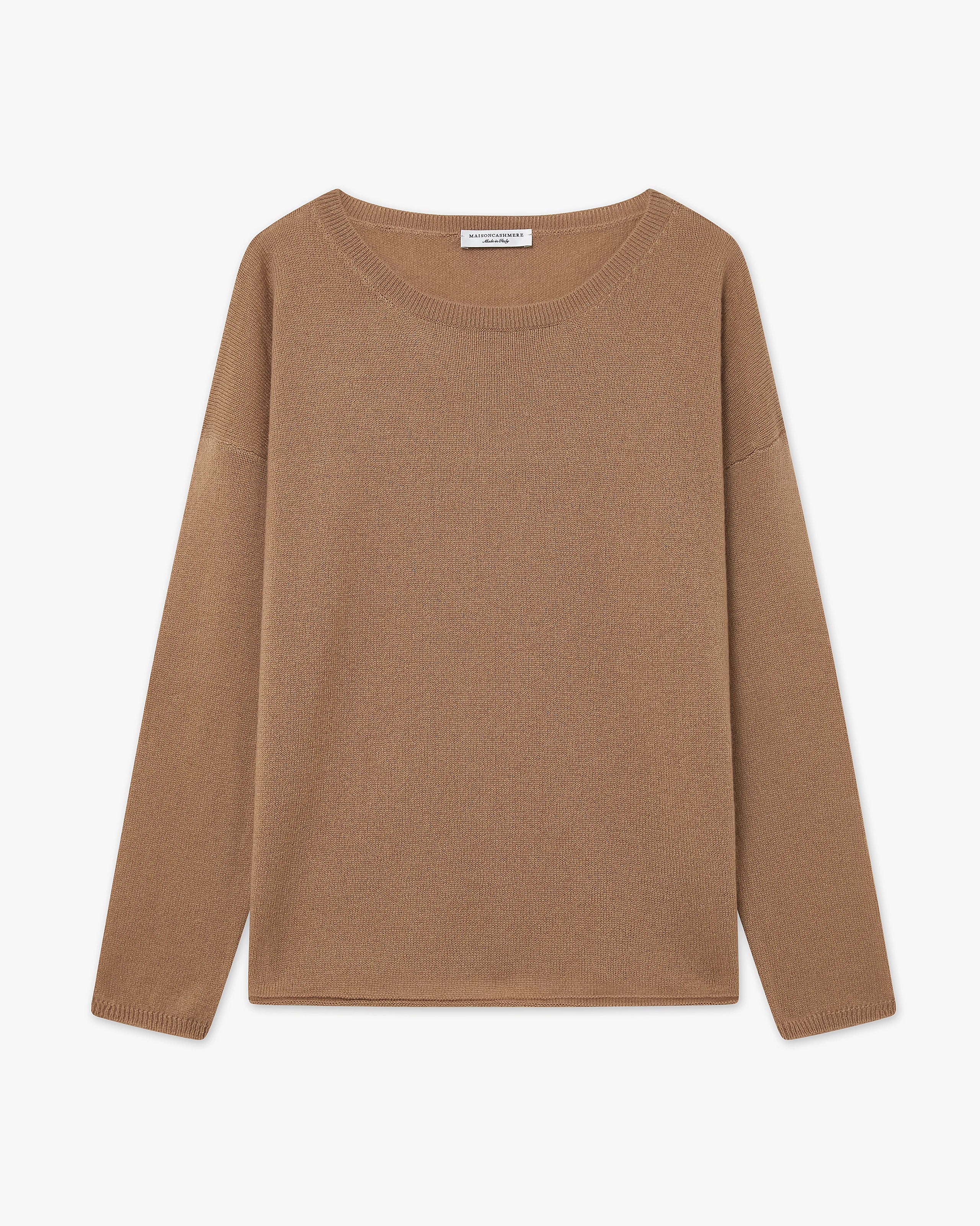 Lightness Crew Neck Sweater - Camel Cashmere