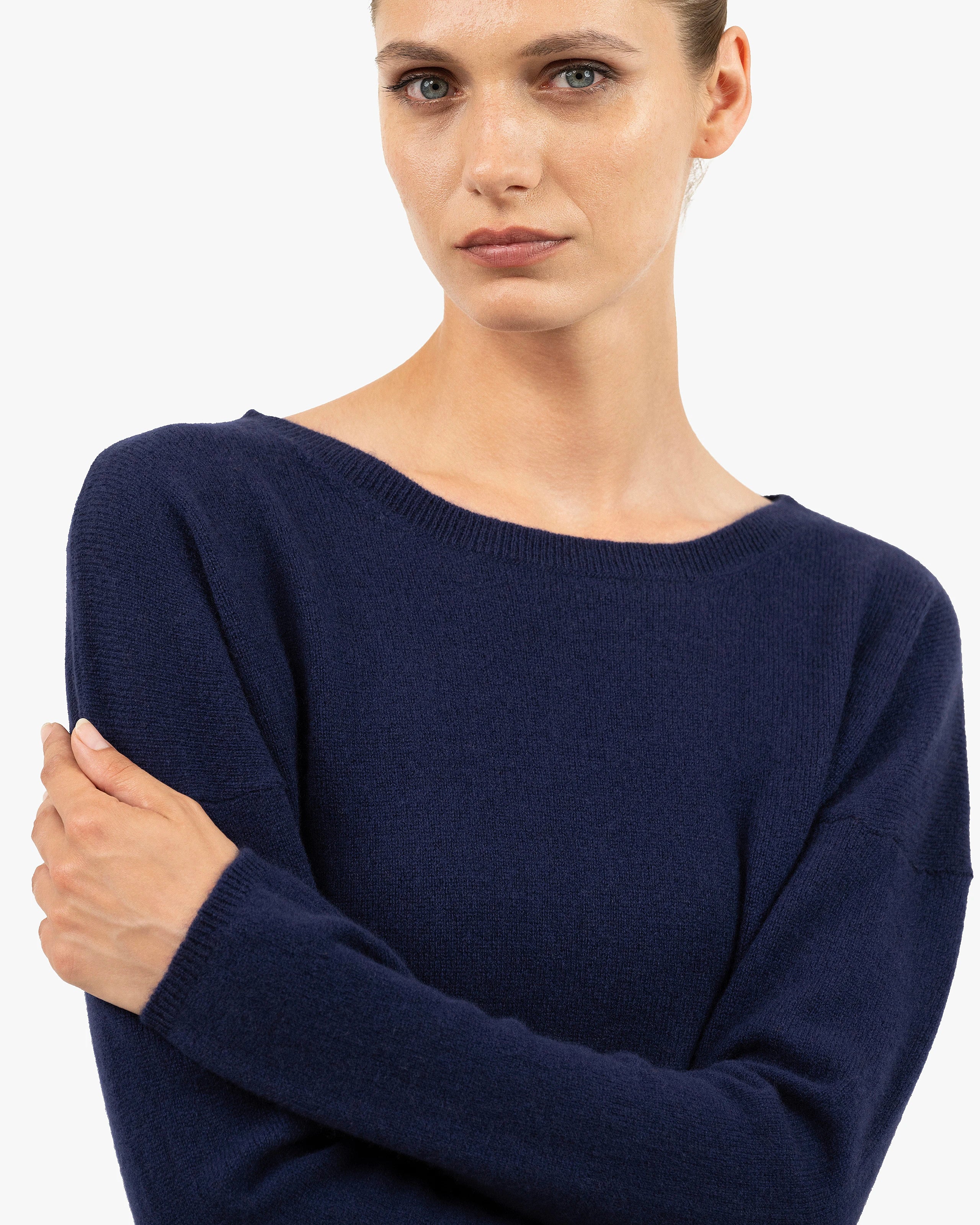 Lightness Crew Neck Sweater - Blue Cashmere