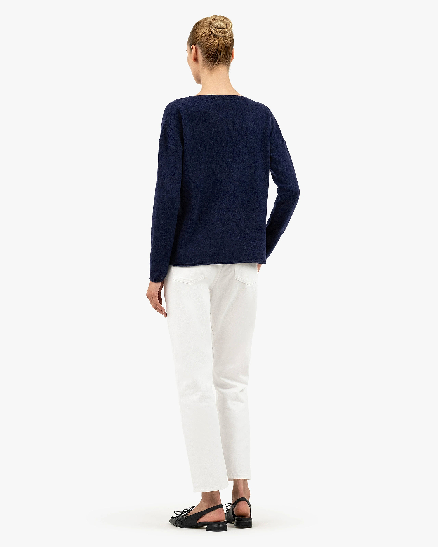 Lightness Crew Neck Sweater - Blue Cashmere
