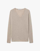 Maglia Scollo V Lightness - Beige