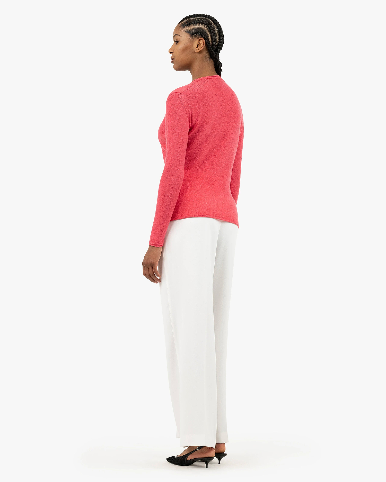 Lightness V-Neck Sweater - Red Cashmere