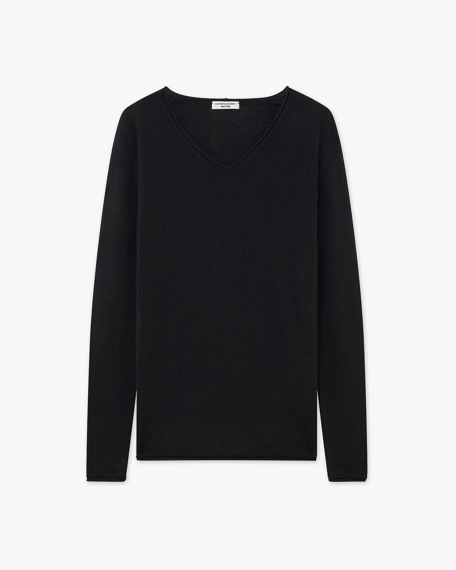 Lightness V-Neck Sweater - Black Cashmere