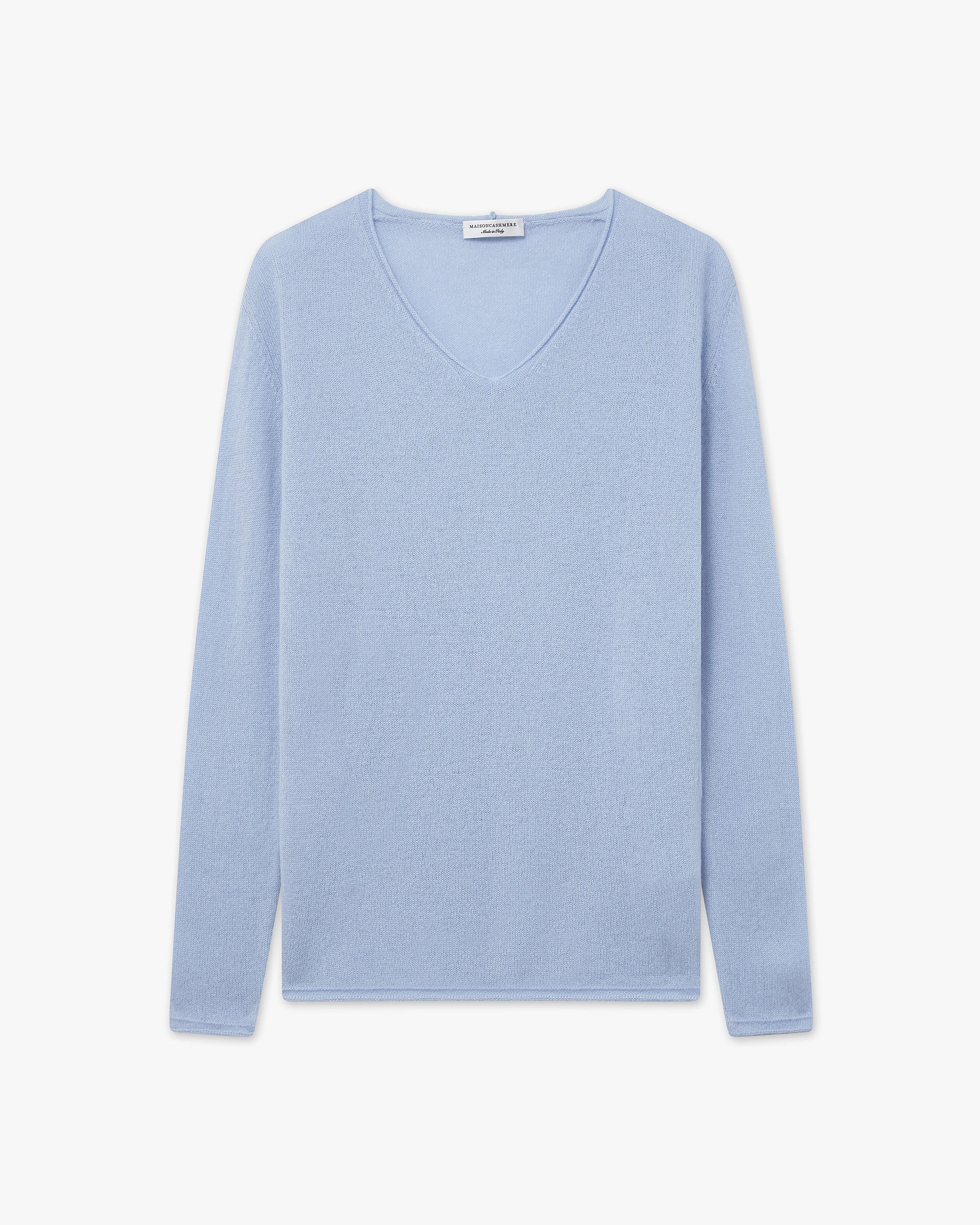 Lightness V-Neck Sweater - Light Blue Cashmere