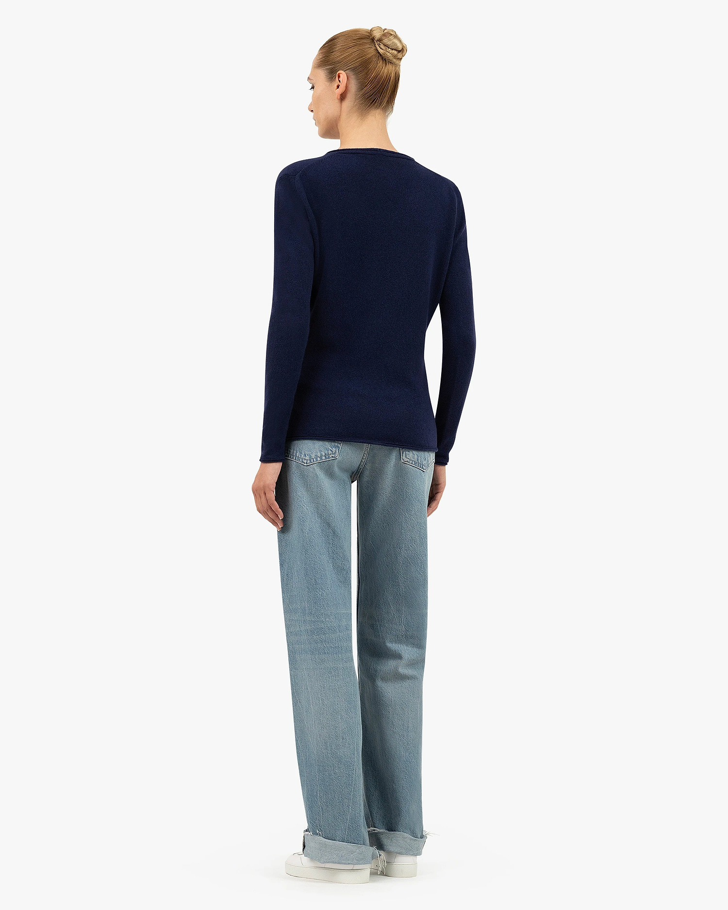 Lightness V-Neck Sweater - Blue Cashmere