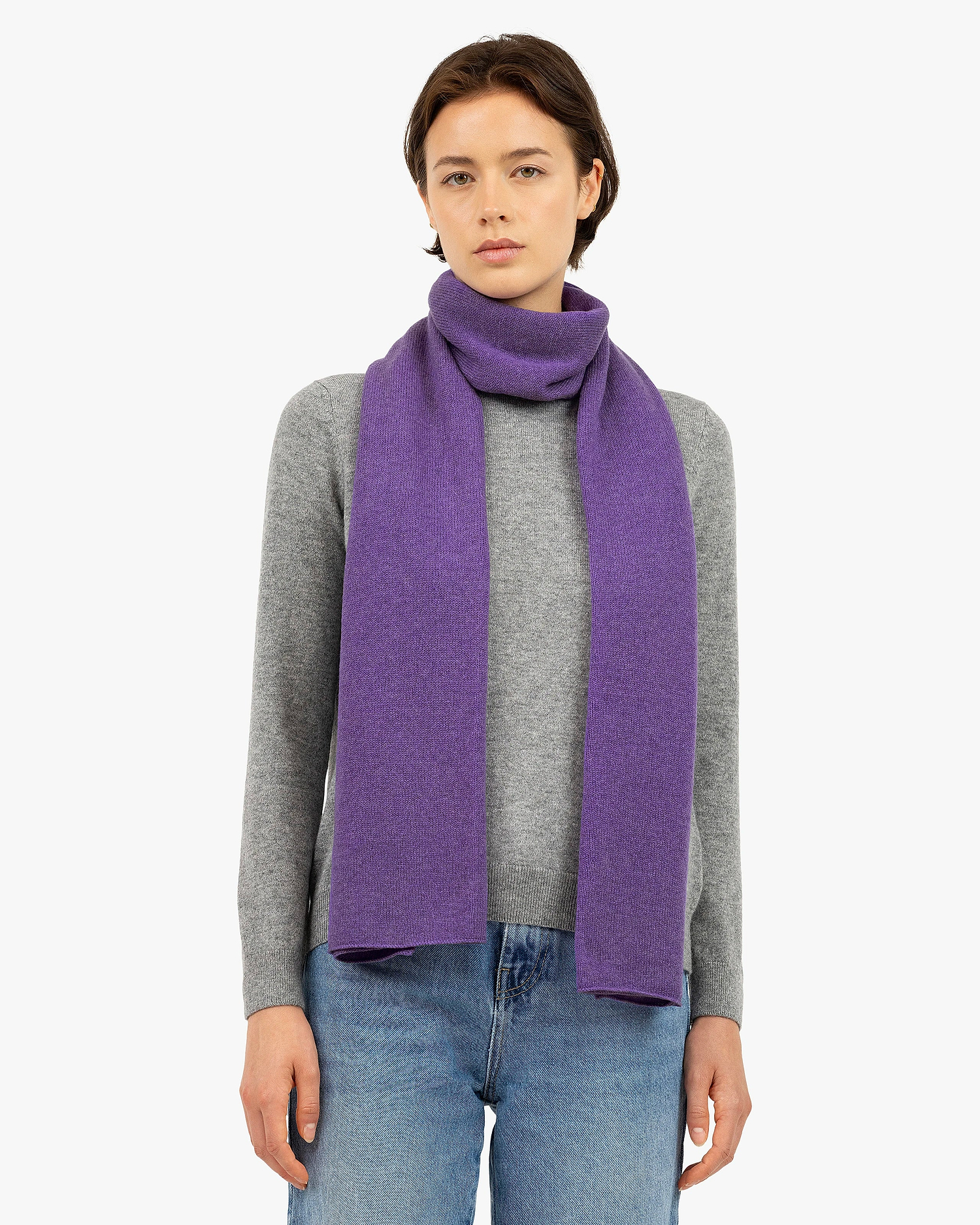 Women's Essential Maxi Scarf - Purple Cashmere