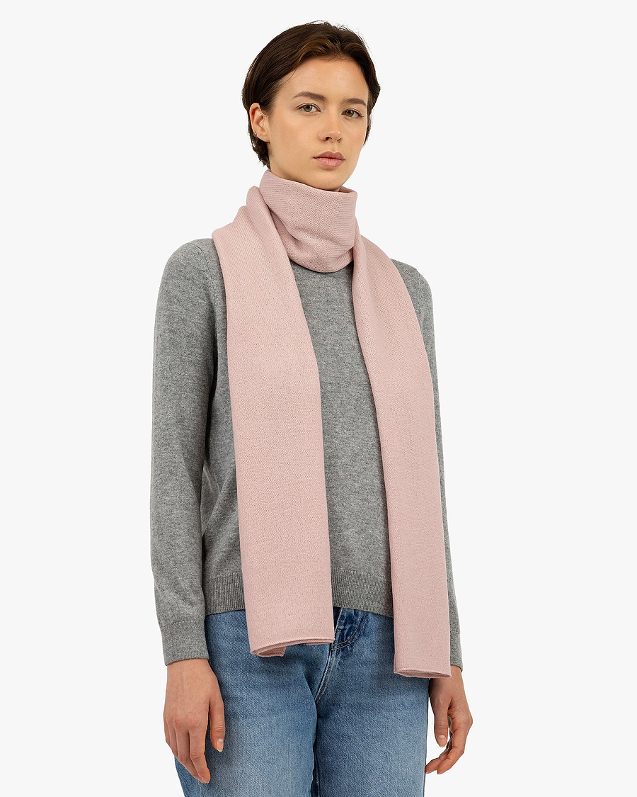 Women's Essential Maxi Scarf - Rose Cashmere