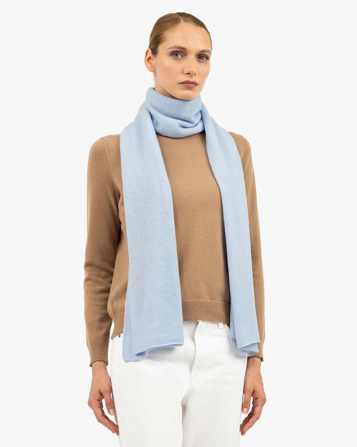 Echarpe maille cachemire viscose bleu gris Andréa - Echarpe cachemire et viscose Echarpe maille cachemire viscose bleu gris Andréa - Echarpe cachemire et viscose
