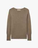 Merano Rundhalspullover Damen - Taupe