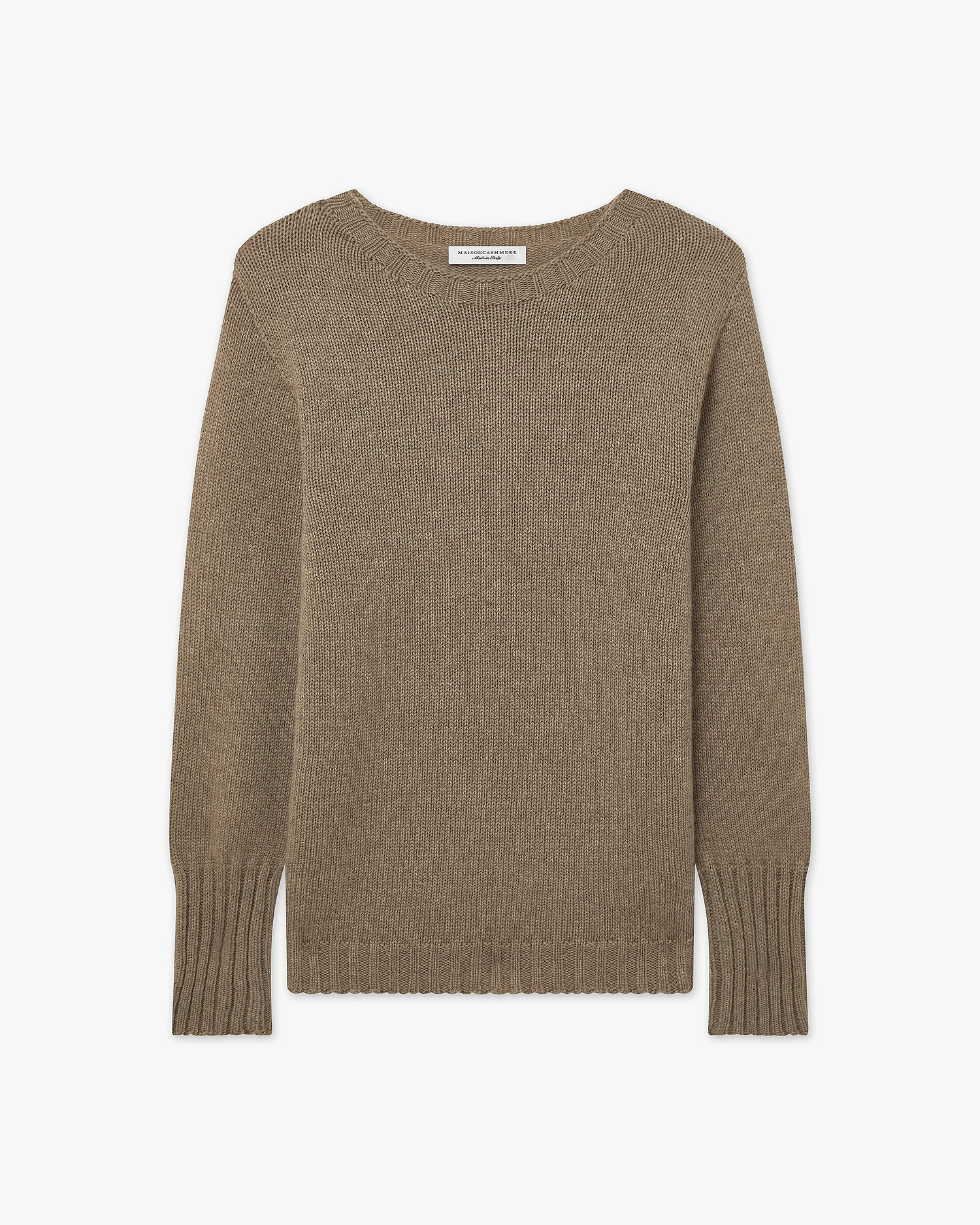 Women's Merano Crew Neck Sweater - Taupe Cashmere